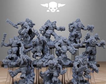 3D Printed Orkaz Flyers by StationForge Miniatures