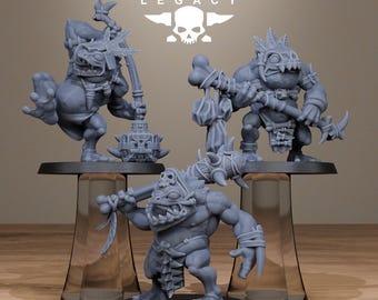 3D Printed Bogkin Ogres x3 by StationForge Miniatures