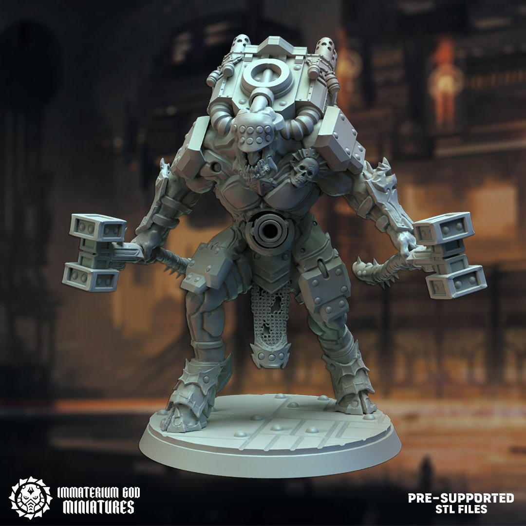 3d Printed Demonic Forge King by Immaterium God Miniatures - Etsy
