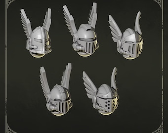 3d Printed Eternal Pilgrim Heads #3 x10 by Greytide Studio