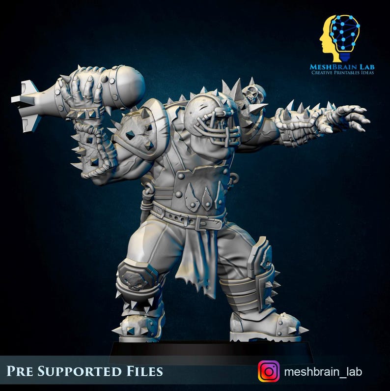 3d Printed Orc Special Tank Attacker by Meshbrain Labs Miniatures - Etsy