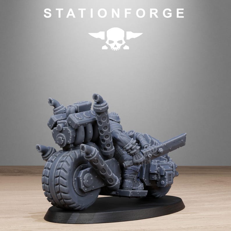 Stationforge Raptor Riders 3D Printed Orkaz Bikers X3 by Stationforge Miniatures - Etsy