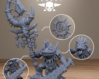 3D Printed Bogkin Shaman by StationForge Miniatures
