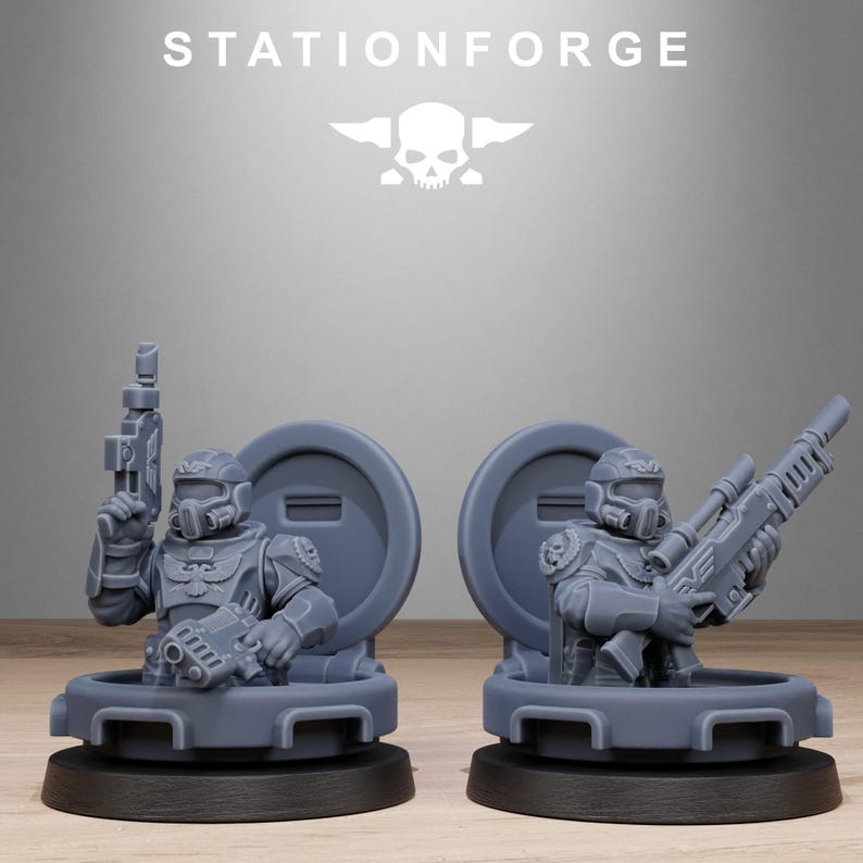 3D Printed Grimguard Tank Commanders X10 by Stationforge Miniatures - Etsy