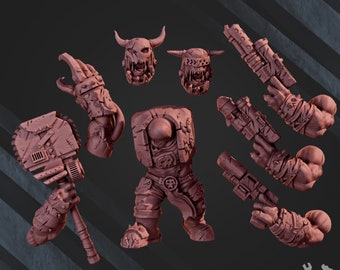 3d Printed Orc Leader by DakkaDakka Miniatures