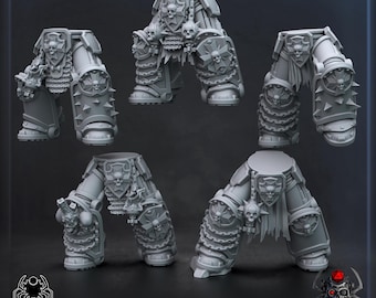 3D Printed Templar Big Armor Legs x10 by Eightlegs Miniatures