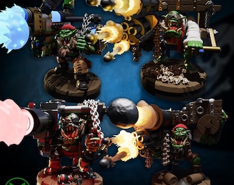 3d Printed Pirate Orc Lootaz x4 by Mekka Miniatures