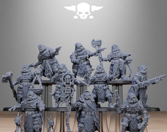 3D Printed Scavenger Tech Magicians by StationForge Miniatures