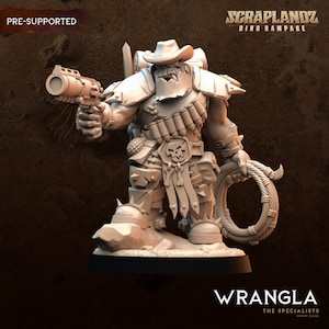 3D Printed Orc Cowboy Wrangla by Dark Gods Miniatures