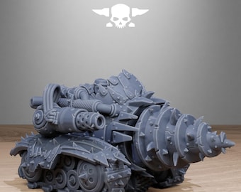 3D Printed Orkaz Drill Tank by StationForge Miniatures