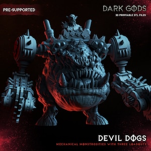 3D Printed Orc Devil Dog by Dark Gods Miniatures