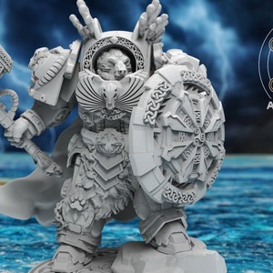 3d Printed Asgardian Einherjar Captain by Atlan Forge Miniatures