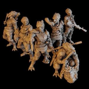3d Printed Anunnaki Tribe Hunters by DakkaDakka Miniatures