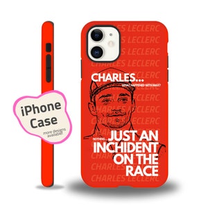 Custodia per iPhone e Samsung regalo F1 per i fan di Charles Leclerc Custodia per telefono Ferrari regalo ispirata a F1
