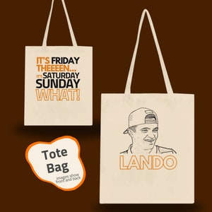 Lando Norris Tote Bag F1 Gift For F1 Fans Gift For Lando Norris Fans F1 Tote Bag