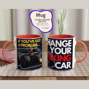 Tazza F1 regalo per fan Tazza di Formula 1 Christian Horner regalo per fan Redbull Regalo F1 per fan Tazza F1 per fan