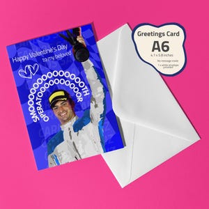 F1 Valentinstag Karte für Formel 1 Fan Karte für Carlos Sainz Fan Valentinstag Geschenk F1