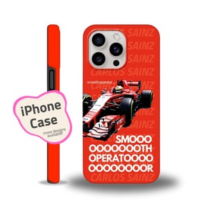 F1 Gift iPhone Case For Carlos Sainz Fans Ferrari Phone Case Gift F1 Inspired