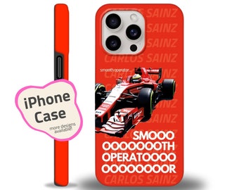 Coque iPhone cadeau F1 pour les fans de Carlos Sainz Coque de portable Ferrari inspirée de la F1
