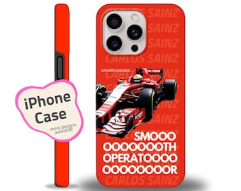 F1 Geschenk iPhone Fall für Carlos Sainz FansFerrari Phone Case Geschenk F1 inspiriert