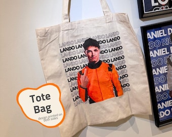 Lando Norris 2025 Tote Bag F1 Gift For F1 Fans Gift For Formula 1 Fans F1 Tote Bag