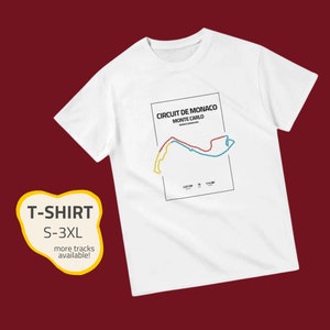 Unisex Monte Carlo Monaco F1 track T-shirt White