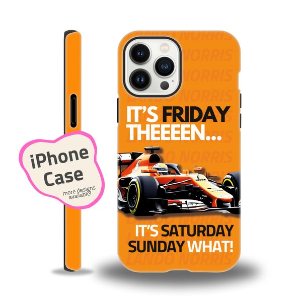 Coque de portable cadeau F1 pour les fans de Lando Norris Coque de portable McLaren inspirée des F1