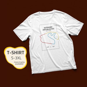 Unisex Brazilian F1 track T-shirt White