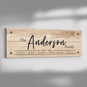 Personalized Last Name Monogram Sign | Personalized Last Name Sign | Family Name Sign |Custom Framed Canvas Sign