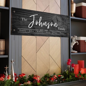 Family Name Sign Canvas | Family Established Sign | Personalized Family Sign | Last Name Sign | Canvas Signs | Framed Sign