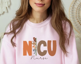 NICU Nurse Sweatshirt, NICU Nursing Sweatshirt, Animal NICU Nurse Sweatshirt, Neonatal Intensive Care Nurse Sweatshirt, Gift for Nurse
