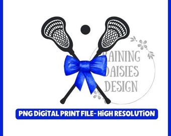 Royal Blue Lacrosse Stick PNG File, Lacrosse sublimation design, Lacrosse Mom, Lacrosse Era, Coquette Lacrosse Design, Lacrosse PNG Design
