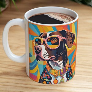 German Shorthaired Pointer Mug, Colorful GSP Coffee Cup (2 Sizes), German Shorthair Gifts