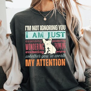 Sarcastic French Bulldog Comfort Colors Tee: Vintage Frenchie Mama Gift