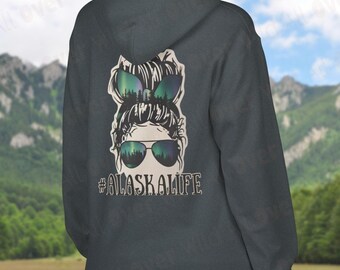 Alaska Sweatshirt, Alaska Life Hoodie, Northern Lights Sweatshirt, Alaska Gift, Adventure Pullover, Take The Scenic Route