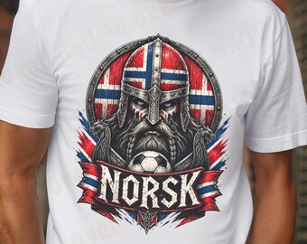 Norway Soccer Shirt, Norsk Football Tee, Viking Soccer Shirt, Norway Fan Shirt, Norwegian Pride Tee, Scandinavian Football Gift