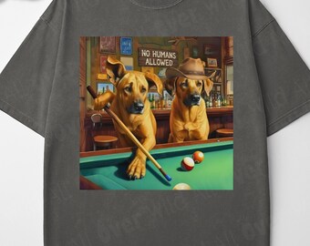 Black Mouth Cur Shirt, Funny Hunting Dog Tee, No Humans Allowed Shirt, Pool Playing Dogs, Southern Dog Lover Gift, Comfort Colors 1717