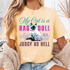 Ragdoll Cat Comfort Colors Tee, Vintage Ragdoll Shirt, Ragdoll Lover Gift, Sassy Cat T-Shirts, Gift for Ragdoll Mom, Judgy Ragdoll Cat Gift