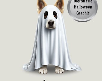 Perro fantasma PNG, Lindo Halloween PNG, Fantasma Boo PNG, Sublimación de cachorro fantasma, Diseño de perro de Halloween, Descarga digital instantánea