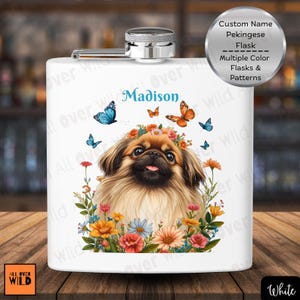 Personalized Pekingese Flask, Custom Peke Dog Dad & Mom Keepsake, Pekingese Memorial Gift 5.0 (263) By AllOverWild Designed by AllOverWild Shop owned by Kerri 2.5 years on Etsy