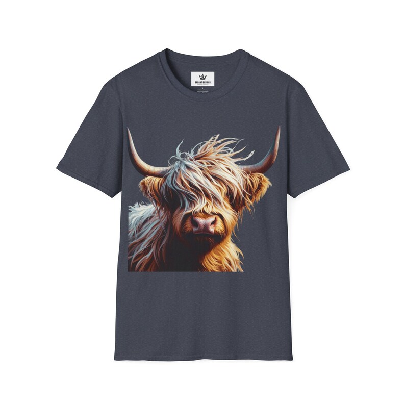 Highland Cow T-shirt, Eco-friendly Wildlife Tshirt, Heilen Coo Tee ...