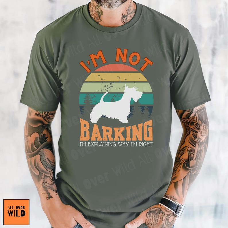 Scottie Dog Shirt, Scottish Terrier Tee, Funny Scottie Gift, Comfort Colors 1717, Dog Mom Shirt, Vintage Terrier Apparel image 6