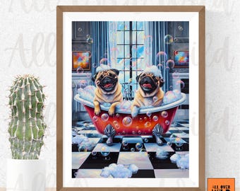 Portachiavi Con Carlino: World's Best Pug Mum, Regalo In Acciaio Per La Mamma