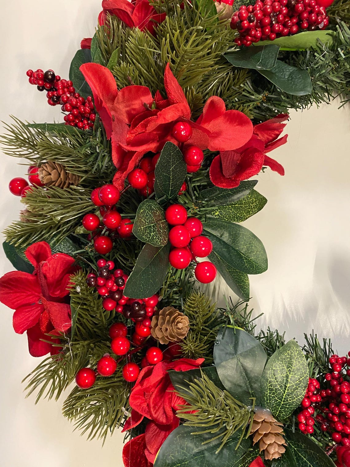 Red Berry Christmas Wreath - Etsy