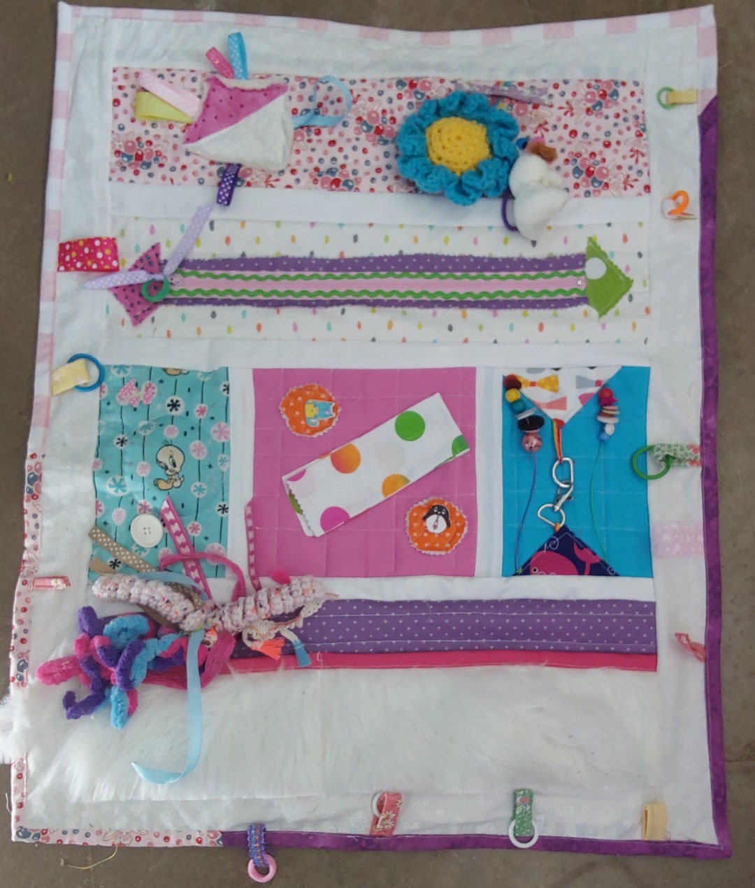 Fidget Quilt for Dementia Patients, Alzheimers, Autism, Stroke Recovery