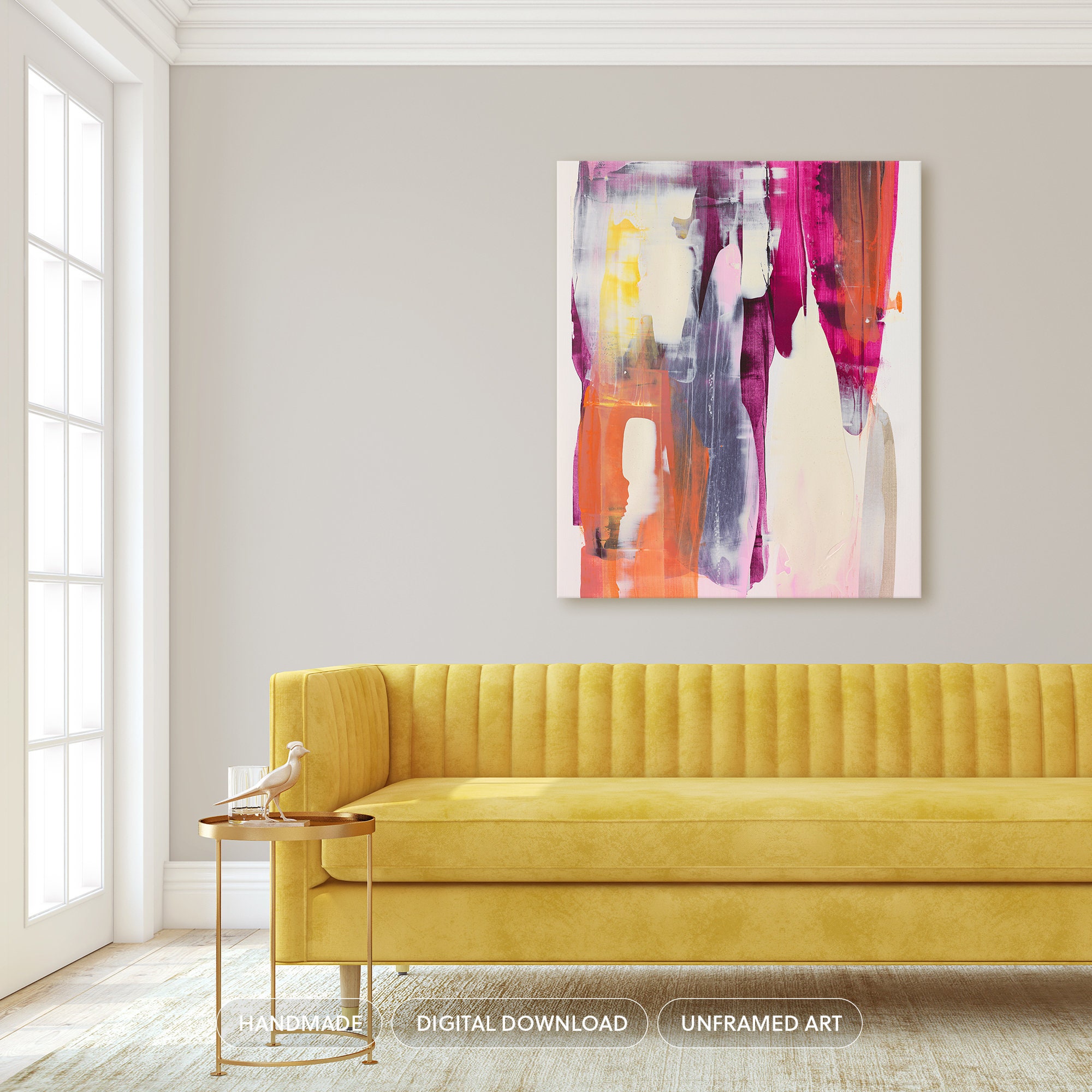 Abstract Wall Art for Living Room Abstract Digital Art Print Modern ...