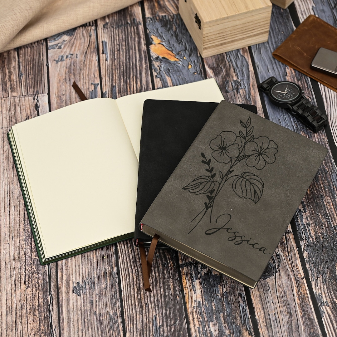 Custom Leather Journal Engraved Travel Journal Personalized Etsy UK