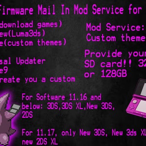 Mail-In Modding Service For 3DS/2DS