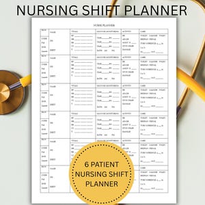 Nurse Shift Report Sheet, Long Term Care Nursing, Nursing Assistant Report Sheet, Nursing Shift Organizer, Nursing Tool PDF, Nurse Handoff