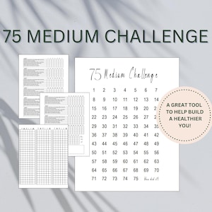 75 Medium Challenge Tracker, 75 Day Challenge Printable, Fitness Challenge  Template, Weight Loss Planner, Weight loss Progress Tracker